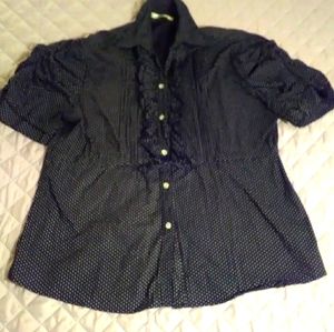 KK collection plus size polka dot dress shirt XXXL